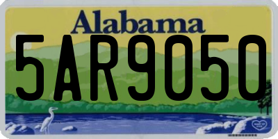 AL license plate 5AR9050