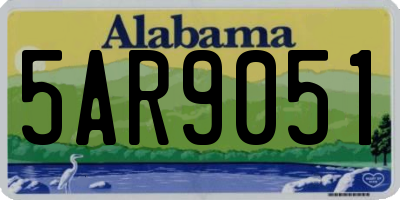AL license plate 5AR9051
