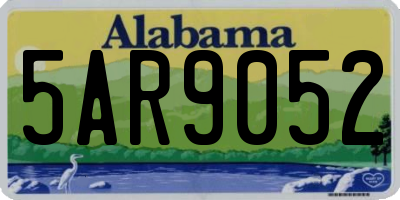 AL license plate 5AR9052