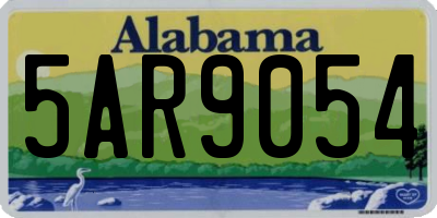AL license plate 5AR9054