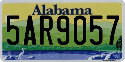 AL license plate 5AR9057