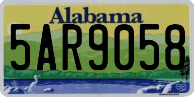 AL license plate 5AR9058