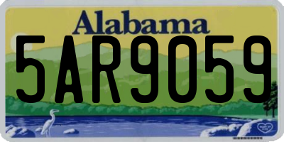 AL license plate 5AR9059