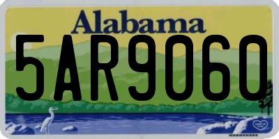 AL license plate 5AR9060