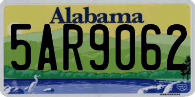 AL license plate 5AR9062
