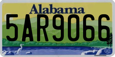 AL license plate 5AR9066