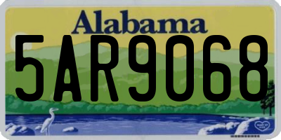 AL license plate 5AR9068