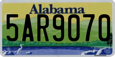 AL license plate 5AR9070