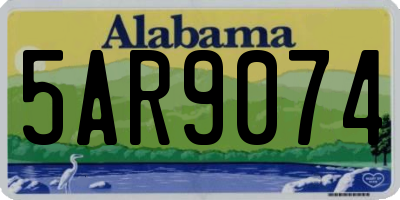 AL license plate 5AR9074