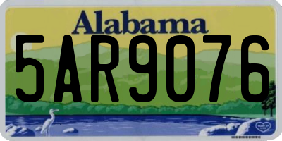 AL license plate 5AR9076