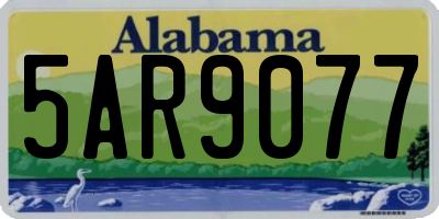AL license plate 5AR9077