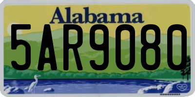 AL license plate 5AR9080