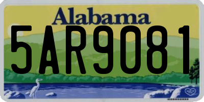 AL license plate 5AR9081