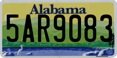 AL license plate 5AR9083