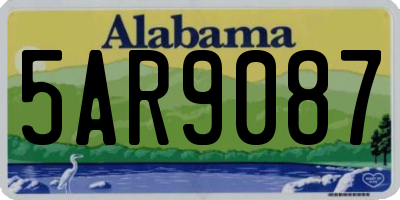 AL license plate 5AR9087
