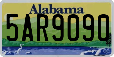 AL license plate 5AR9090