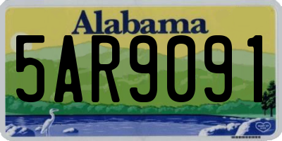 AL license plate 5AR9091