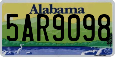 AL license plate 5AR9098