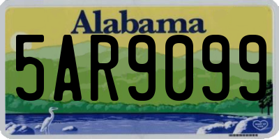 AL license plate 5AR9099