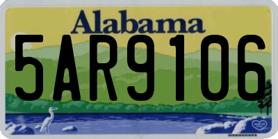 AL license plate 5AR9106