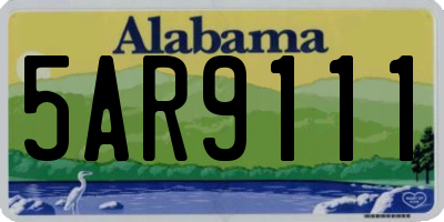 AL license plate 5AR9111
