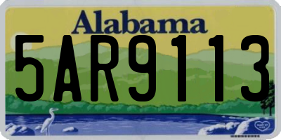 AL license plate 5AR9113