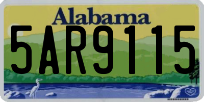 AL license plate 5AR9115