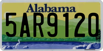 AL license plate 5AR9120