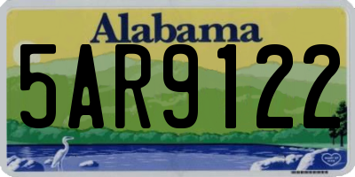 AL license plate 5AR9122