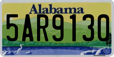 AL license plate 5AR9130