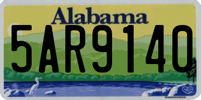 AL license plate 5AR9140