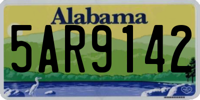 AL license plate 5AR9142