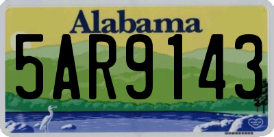 AL license plate 5AR9143