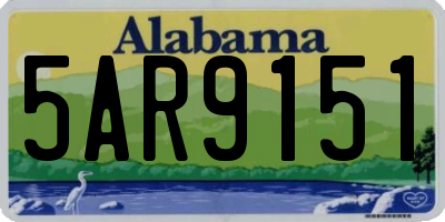 AL license plate 5AR9151