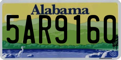 AL license plate 5AR9160