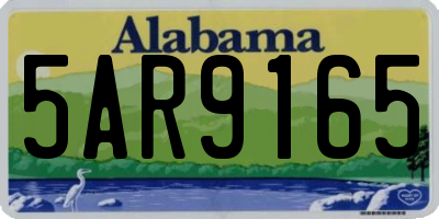 AL license plate 5AR9165