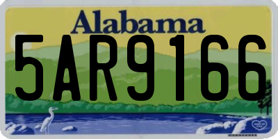 AL license plate 5AR9166
