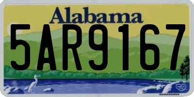 AL license plate 5AR9167