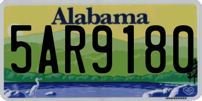 AL license plate 5AR9180