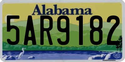 AL license plate 5AR9182