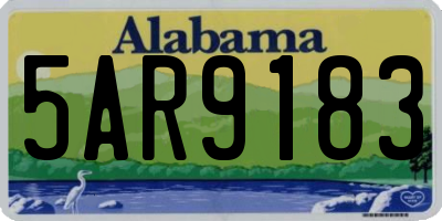 AL license plate 5AR9183