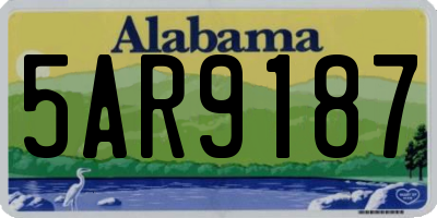 AL license plate 5AR9187