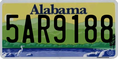 AL license plate 5AR9188