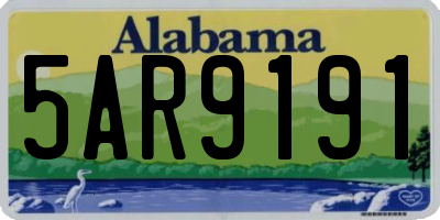 AL license plate 5AR9191