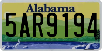 AL license plate 5AR9194