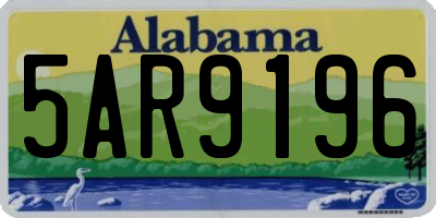 AL license plate 5AR9196