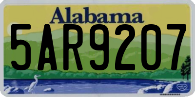 AL license plate 5AR9207