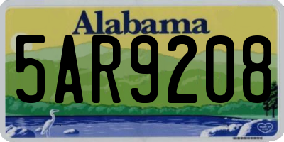 AL license plate 5AR9208