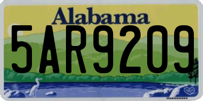 AL license plate 5AR9209