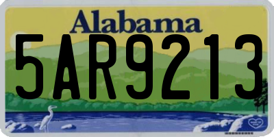 AL license plate 5AR9213